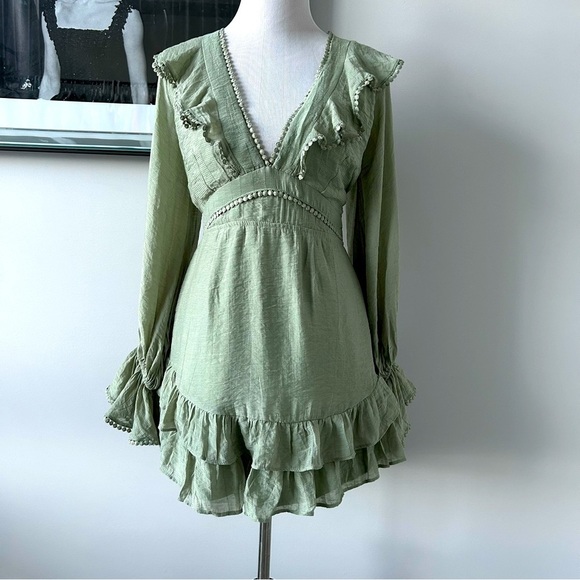 NWT Saints and Secrets Ruffled Up Mini Dress - Picture 2 of 10